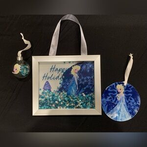 Disney Frozen Holiday Decor Set - Blue and White Brand New I just made it.